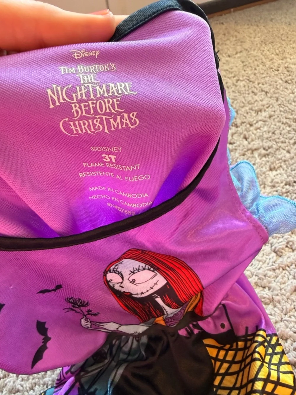 Nightmare Before Christmas Disney Nightgown Vibrant Patchwork Print Dress - Picture 2 of 2